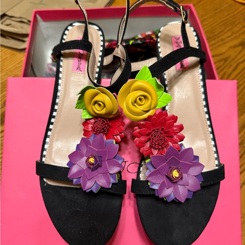 Betsey Johnson floral sandals